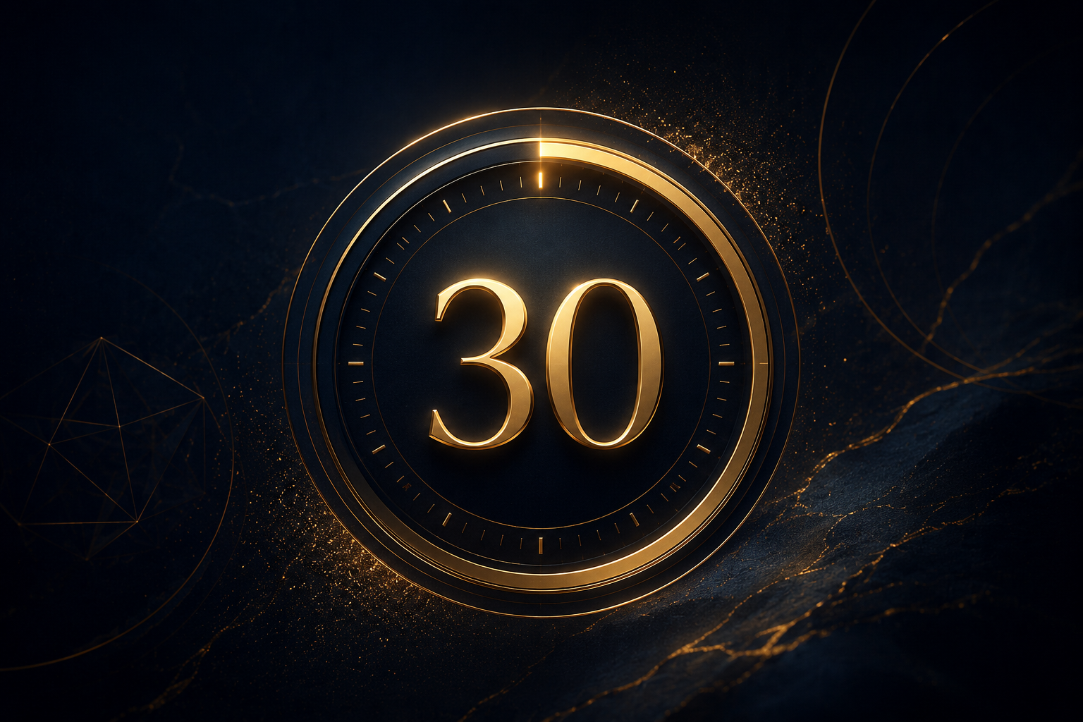 Reloj conceptual de 30 segundos para el reto de video